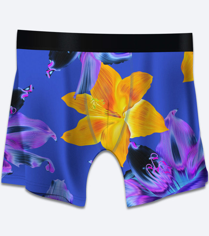Psychedelic, Ficus, Color Swirls Boxer Briefs 3-Pack